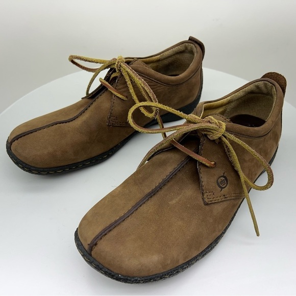 Born Oxford Sneaker Nubuck Brown Leather Gorp Western Southwestern Hippie Boho 8 - Picture 3 of 15